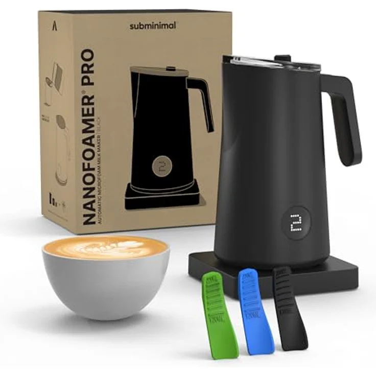 Subminimal Milchaufschäumer NanoFoamer Pro Gen2 Milchaufschäumer, Schwarz, 180ml Fassungsvermögen, 400 Watt, Lithium-Ionen Akku – Bild 2