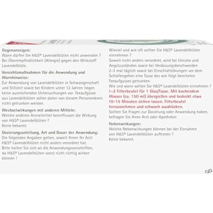 H&S Lavendelblüten Filterbeutel, 20x1 g, beruhigend und unterstützend bei Verdauungsbeschwerden – Bild 4