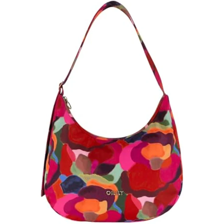 Oilily Veerle Hamel Schultertasche 33 cm, elegante Handtasche aus strapazierfähigem Polyester mit Reißverschlussfach und mittellangem Riemen – Bild 3