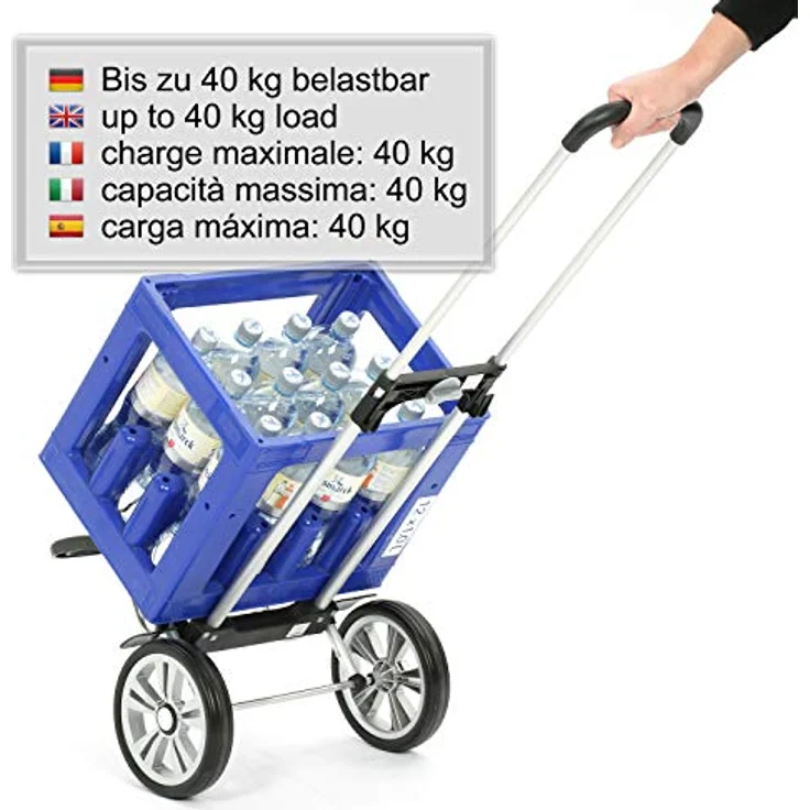 Andersen Shopper Alu Star höhenverstellbar mit Rad Ø 20cm und 41 Liter Tasche Ole rot – Bild 5