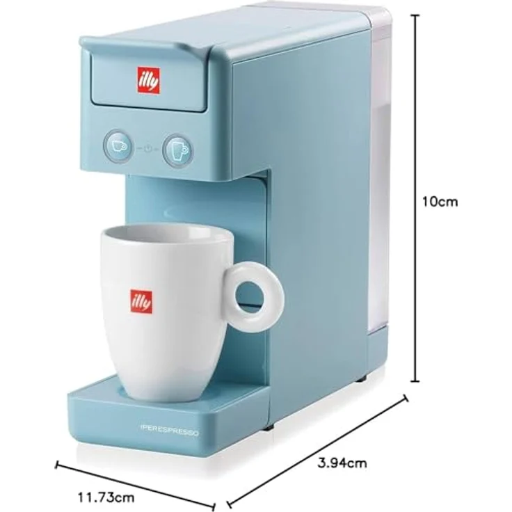 Illy Y3.3 E&C 60479, Halbautomatische Espressomaschine für Kaffeekapseln, 0,75 L Wassertank, blau + 14 Kapseln – Bild 2