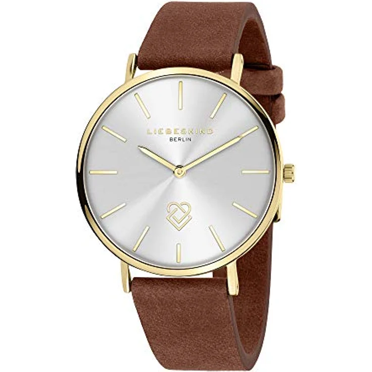 Liebeskind Berlin Damen Analog Quarz Uhr LT-0252-LQ, Edelstahlgehäuse IP Gold, Lederarmband braun, 38 mm, kratzunempfindliches Mineralglas, bis 5 bar wasserdicht – Bild 2