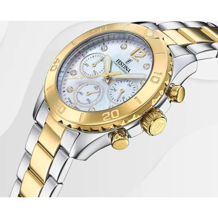 Festina Damenuhr F20604/1 Boyfriend Edelstahl, perlmutt – Bild 2