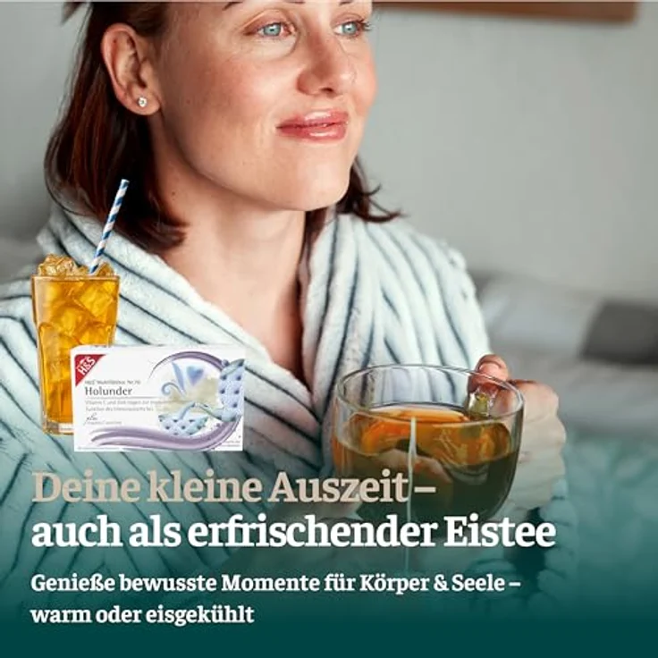 H&S Holunder-Tee mit Vitamin C und Zink, Filterbeutel 20x2,5 g, natürliches Aroma – Bild 5