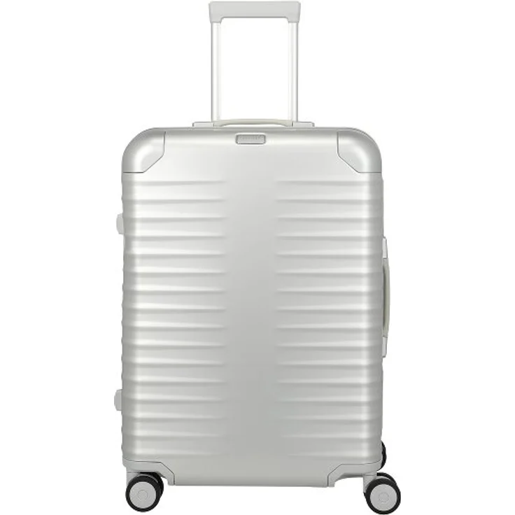 Titan Eternity 4 Rollen Trolley M, 69 cm, silberfarben, 100% Aluminium, geräumig und leicht