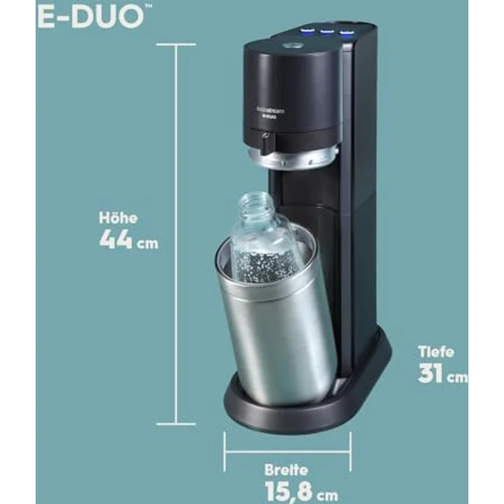 SodaStream E-Duo, Wassersprudler, Schwarz – Bild 3