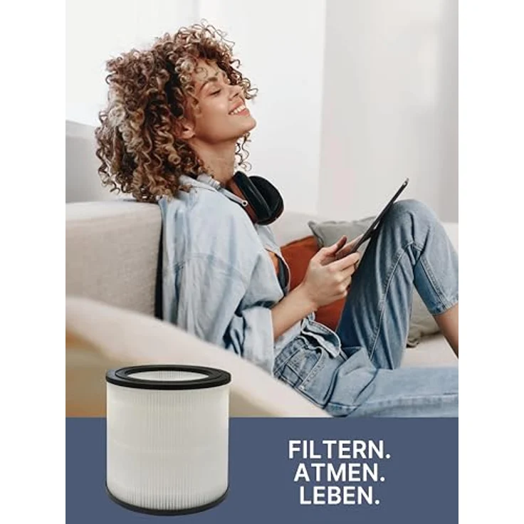 Comedes Ersatzfilter für Philips FY0611/30, HEPA-Filterkombination für Luftreiniger AC0650, AC0651/10, 15,3 cm hoch, 16,6 cm Ø – Bild 2