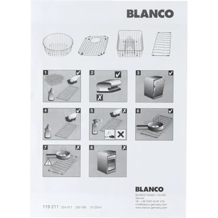 Blanco 220 573 Geschirrkorb Edelstahl – Bild 3