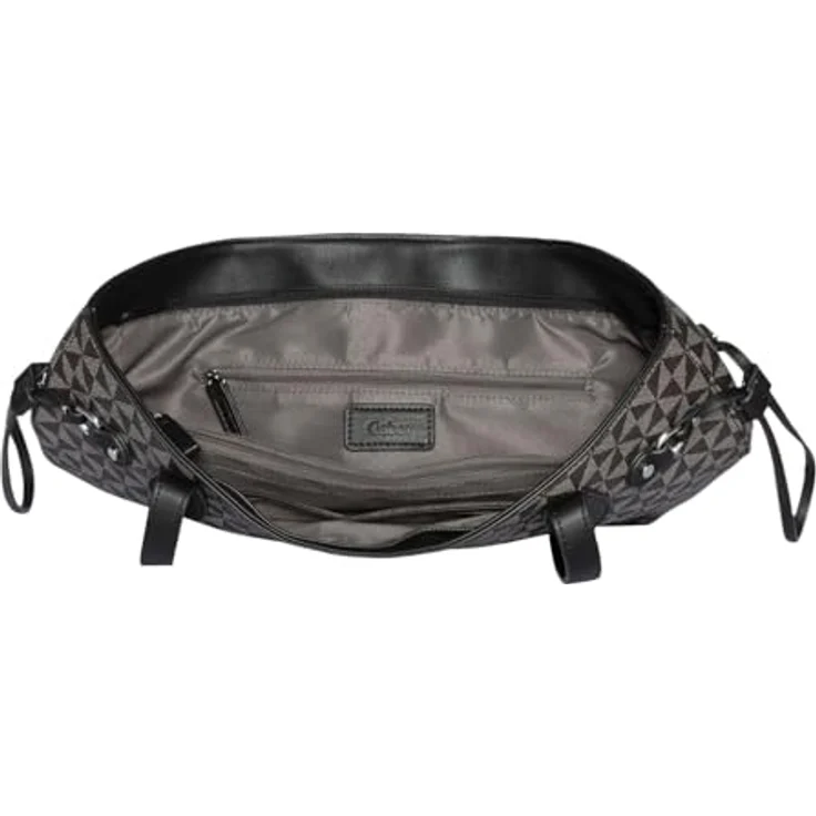 Gabor Shopper Barina, aus Lederimitat mit charakteristischem All-Over-Druck und Metall Logo, schwarz – Bild 3