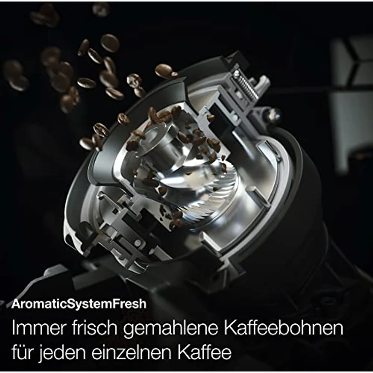 Miele CM 7350 Kaffeevollautomat (Smartphone bedienbar mit WiFiConnect, Kaffeemaschine für Bohnen, Pulver und Tee, automatisch einstellbaren Zentralauslauf) schwarz, mit Milchsystem und integriertem Mahlwerk – Bild 6