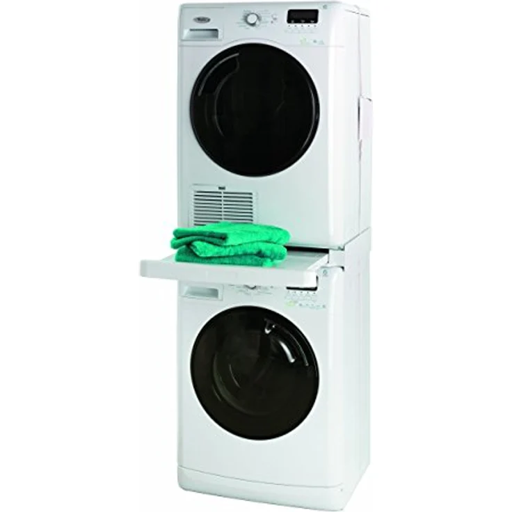 Wpro SKS100 Waschmaschinenzubehör- Zwischenbaurahmen mit Ablage - Waschmaschine und Trockner- Universell – Bild 3