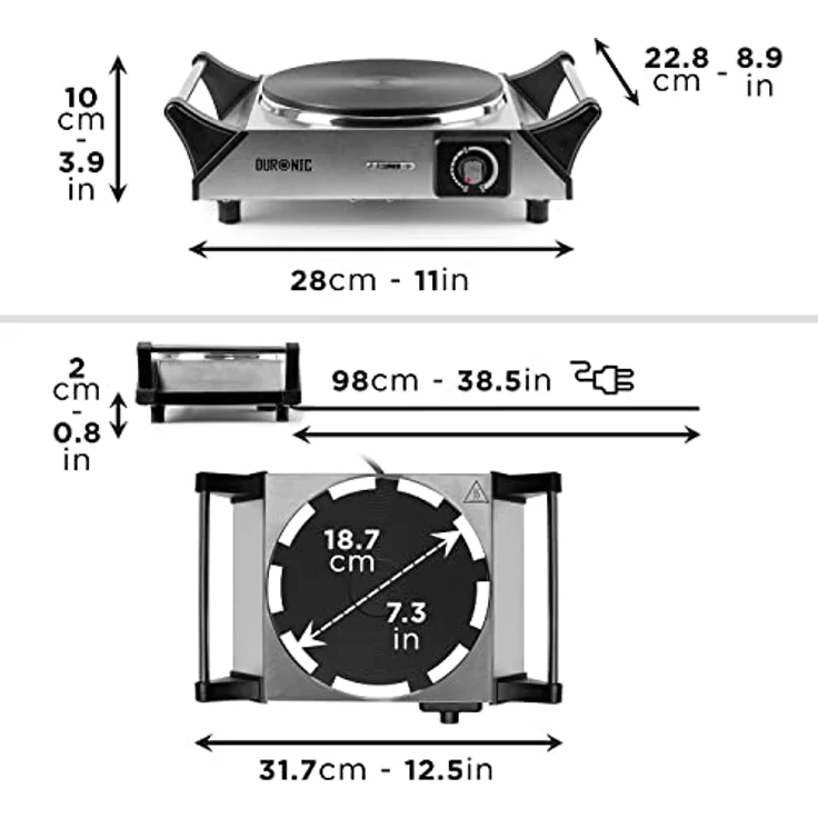 Duronic HP1SS Kochplatte – Bild 4