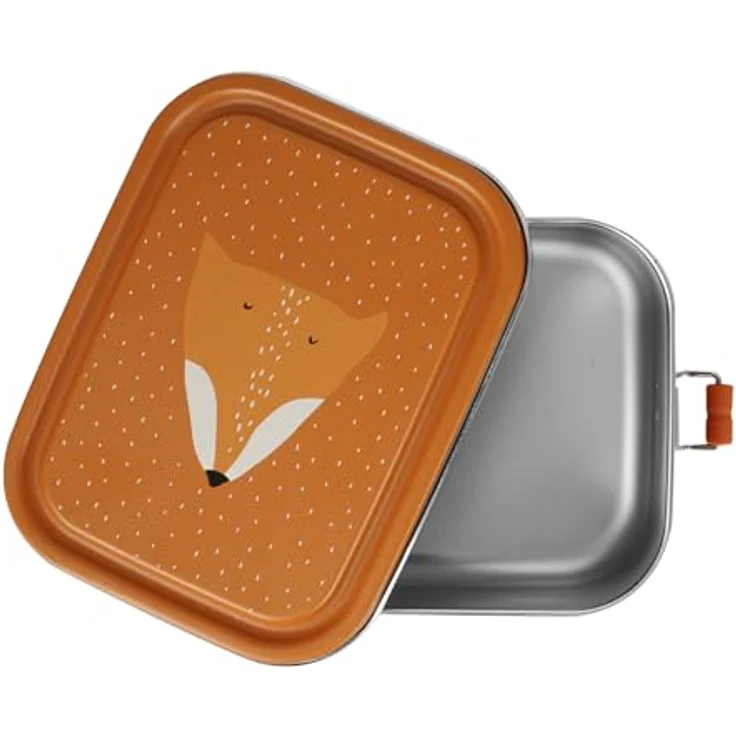 Trixie Baby Lunchbox Trixie Brotdose aus Edelstahl Mr Fox Fuchs Orange Small, für Kinder ab ca. 3 Jahren, ideal für unterwegs, leicht und langlebig - Preisvergleich – Bild 3
