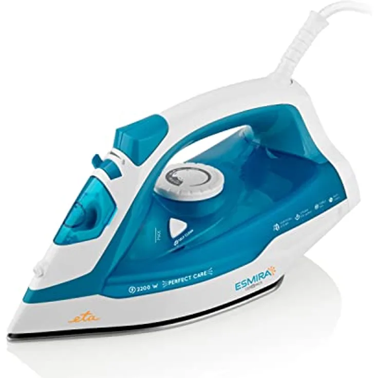Eta Esmira eta0273 Trocken- und Dampfbügeleisen, 2200 W, Keramik, Blau, Weiß