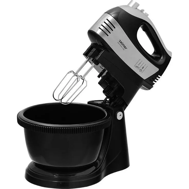 Zelmer ZHM2459B, Handmixer mit 700 W Leistung, 5 Geschwindigkeitsstufen, rotierender Schüssel, Schwarz