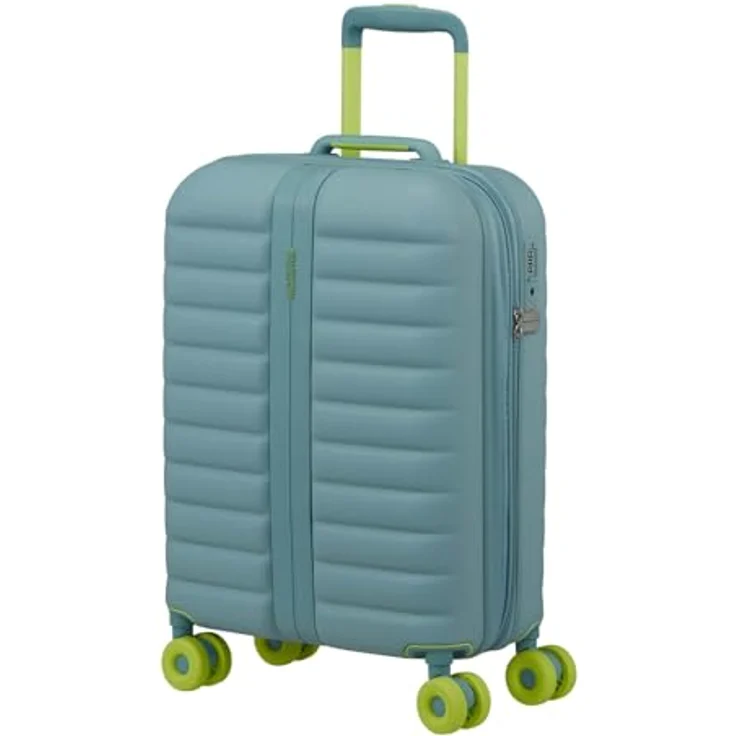American Tourister Neovibe Spinner 55/20 EXP, TSA Trolley mit 37-43 Litern Volumen, robustes Polycarbonat, muted mint türkis – Bild 2