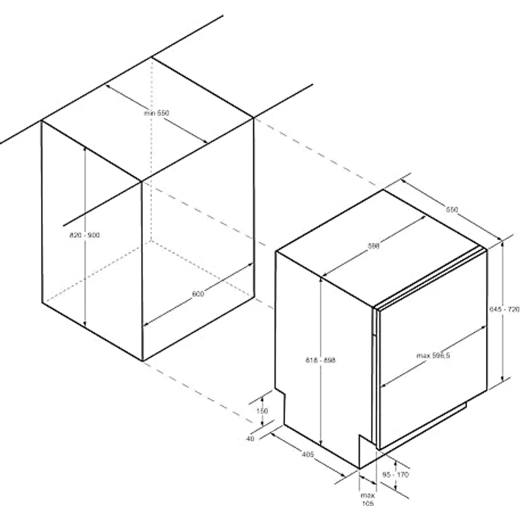 Haier XIB 5C1S3FS, Geschirrspüler, B, Geräuschemissionsklasse B, Geräuschemissionen 42 Dezibel – Bild 5