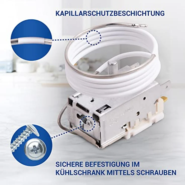 VIOKS Thermostat 900mm Kapillarrohr Ersatz für Liebherr 6151086 Ranco K59 L1287 Thermostate & Zubehör für Kühlschrank Gefrierkombination/Liebherr Kühlschrank Thermostat – Bild 5