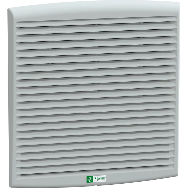 APC FILTERFAN 560M3/H, Belüftungsventilator mit IP54 Schutzart, 230V, graues Auslassgitter, 64 Watt, 59 dB Geräuschpegel