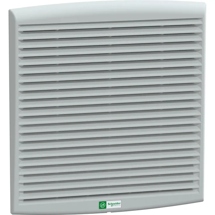 APC FILTERFAN 560M3/H, Belüftungsventilator mit IP54 Schutzart, 230V, graues Auslassgitter, 64 Watt, 59 dB Geräuschpegel