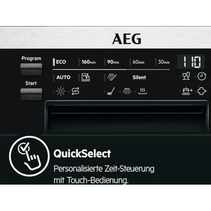 AEG FEE7675APM teilintegrierter Geschirrspüler, 14 Maßgedecke, Energieklasse A, 9 Programme, AirDry, ProClean, Besteckschublade, 43 dB – Bild 6