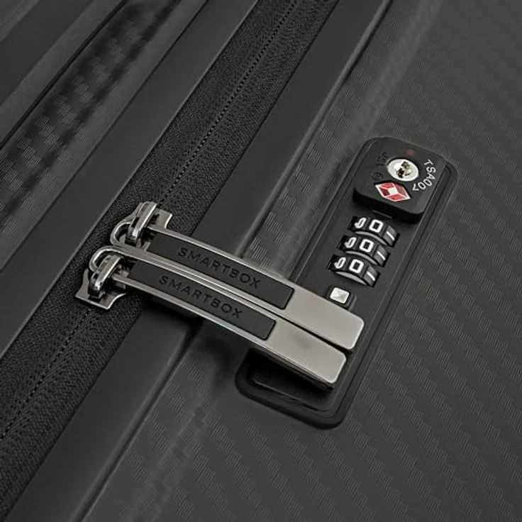 SMARTBOX Hartschalen Koffer-Set 3-teilig | Robustes Polypropylen Material, 4-Doppelrollen & TSA-Schloss, Edition 01 – Bild 4