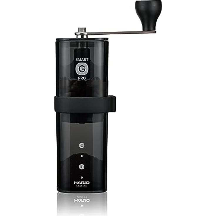 HARIO MSGS-2-B Smart G PRO Kaffeemühle, 24 g, transparent Schwarz, Edelstahlklinge, zerlegbar, kompakt – Bild 1