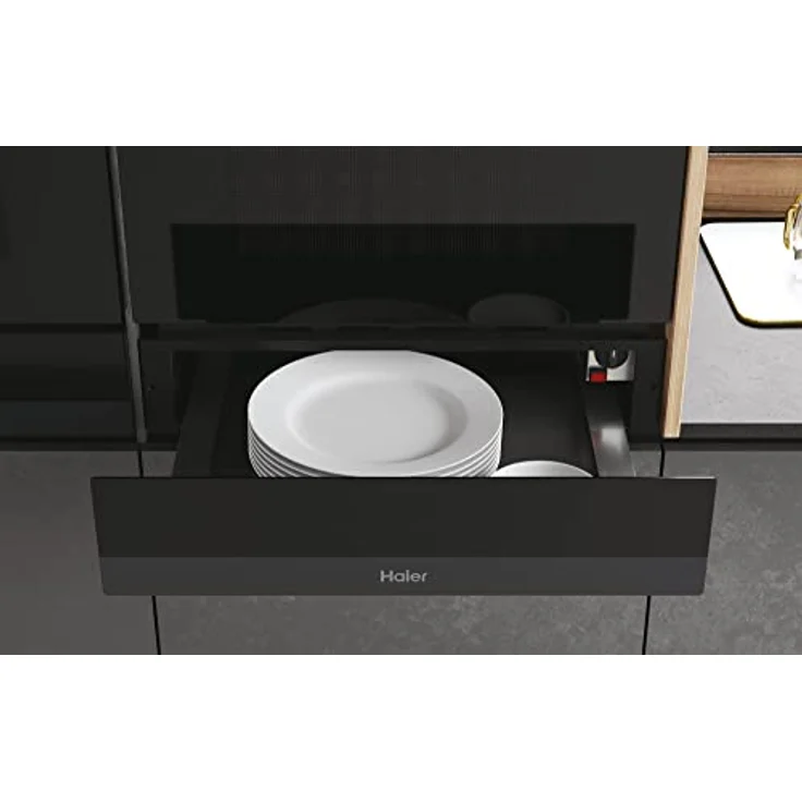 Haier HWO15NWD6XB1 Einbau-Warmhalteschublade, Nische 14 cm, Push-Pull Bedienung, Volumen 20l, Temperaturbereich 30-70°C, edelstahl, schwarz – Bild 5