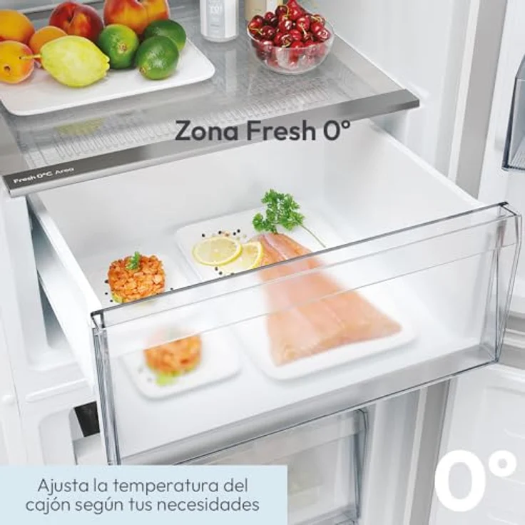 Candy CNCQ2T518EW Kühl-/Gefrierkombination, 279 l, Total No Frost, Fresh 0°C Zone, LED-Innenbeleuchtung, weiß – Bild 6