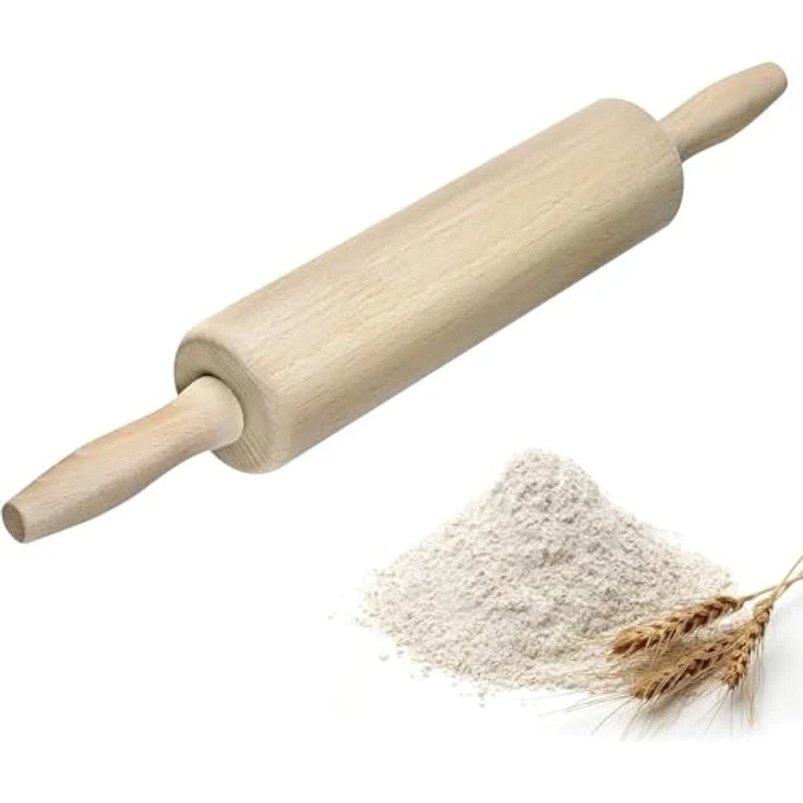 Westmark Nudelholz-Teigroller, Buchenholz, Länge: 46 cm, Durchmesser: 6,4 cm, Hellbraun, 30012270 – Bild 3