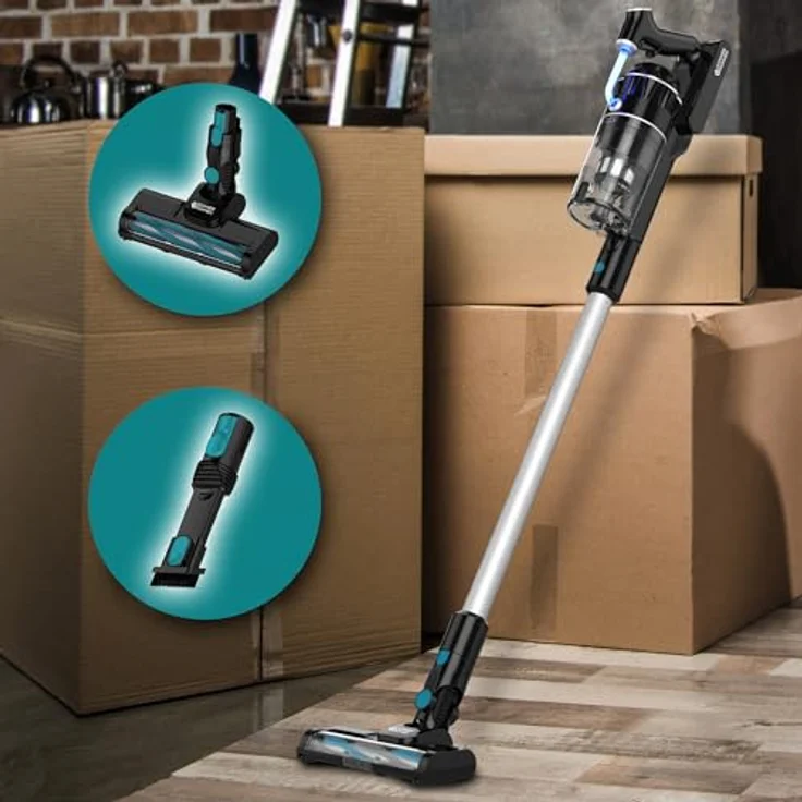 K&S Könner&Söhnen KS VC40 akku staubsauger | staubsauger beutellos mit 25000 Pa/300 W | handstaubsauger akku | bis zu 45 Min Laufzeit | Staubsauger kabellos mit Fugendüse & Staubbürste | Beleuchtung – Bild 5