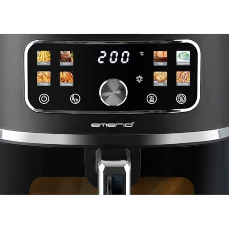 Emerio Heißluftfritteuse AF-133253.1 mit 5,7L, Farb-Display & Sichtfenster – Bild 4