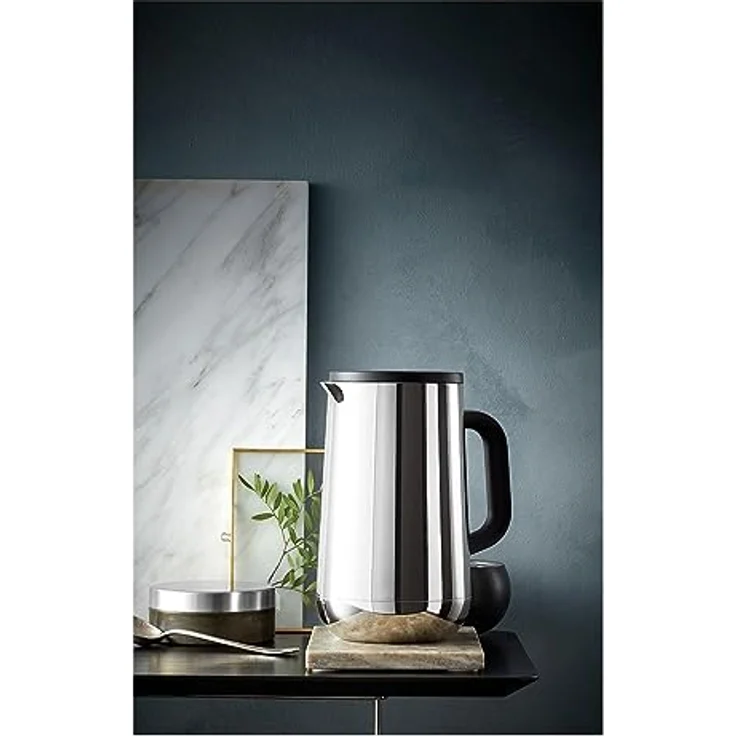 WMF Isolierkanne Thermoskanne Impulse Cromargan Edelstahl, 1,0 l, für Tee oder Kaffee, Druckverschluss hält Getränke 24h kalt und warm – Bild 3
