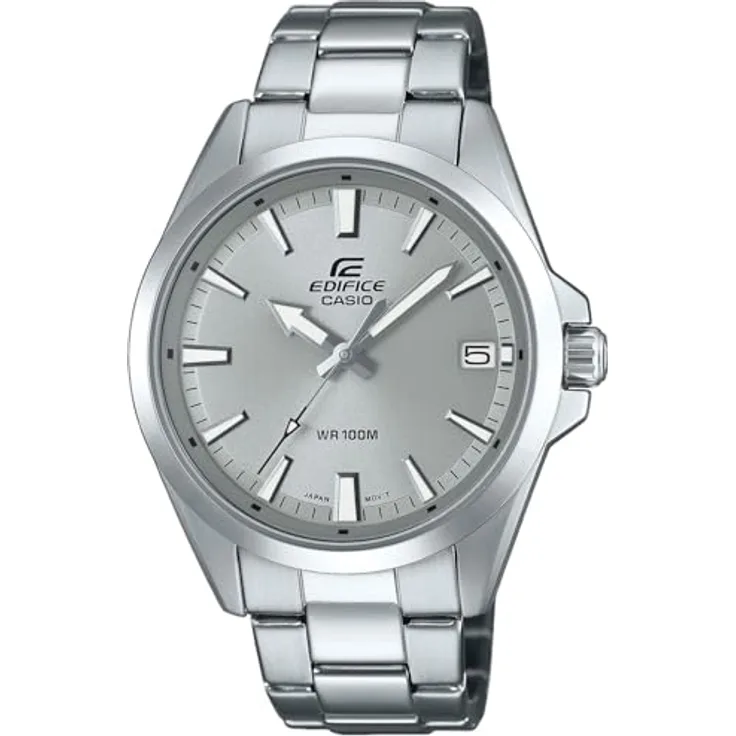 Casio EFV-100D-8AVUEF Herren Armbanduhr, Edelstahlband, silber
