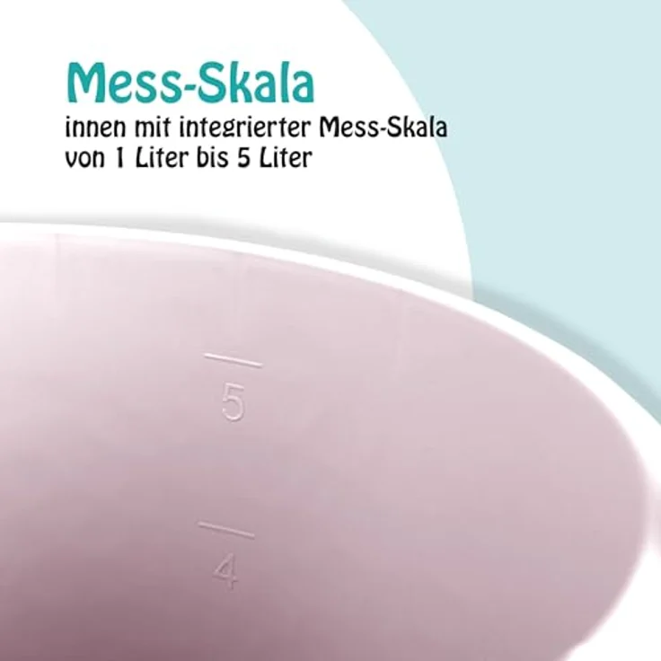 ProHome Putzeimer 5 Liter, 2-tlg. Kunststoff-Eimer in Rosa, Grün oder Anthrazit, BPA-frei, mit Mess-Skala, Made in EU – Bild 5