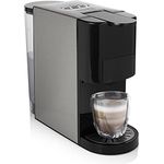Princess Multikapsel-Kaffeemaschine 5-in-1 – Kompatibel mit Nespresso, Dolce Gusto, Lavazza a Modo Mio & E.S.E. Pads 0, 8 L 1450 W, Silber, Schwarz
