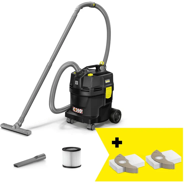 Kärcher NT 22/1 Ap L Go!Further, Nass-/Trockensauger mit 1.300 W, 22l Behälter, halbautomatischer Filterabreinigung, 50% recycelter Kunststoff