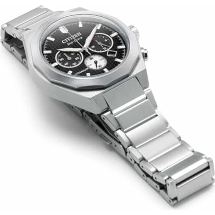 CITIZEN CA4690-51E Zenshin Senkei Eco-Drive Solar Chronograph, Silberfarbenes Super Titanium mit Gliederband – Bild 3