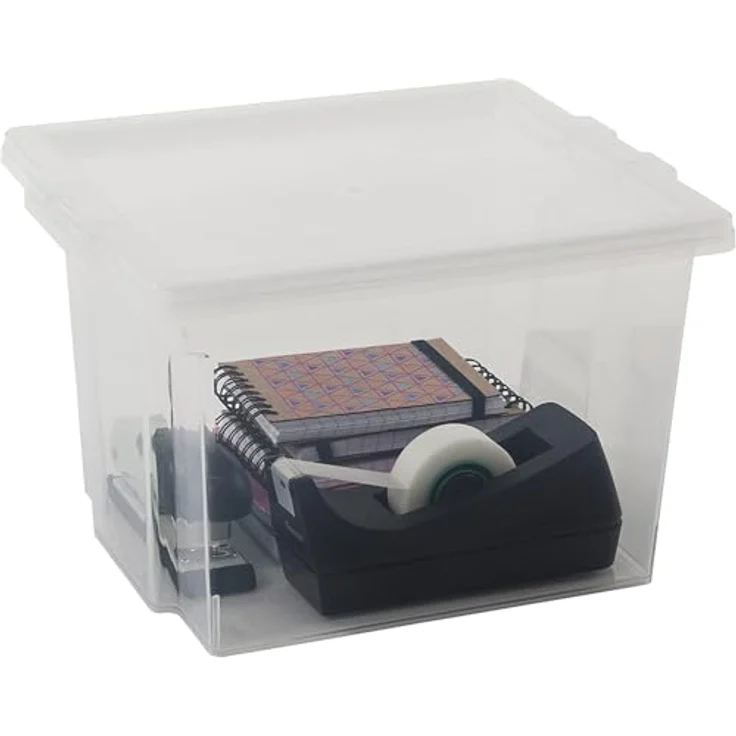 IRIS 130624, 3er-Set Aufbewahrungsboxen - Kisten mit Deckel - Stapelboxen 'Useful Storage Box', USB-M, Kunststoff, transparent, 40 L, 42 x 36 x 26,5 cm – Bild 6