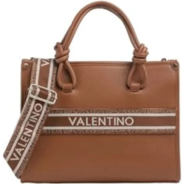Valentino Aella Handtasche 32 cm, Henkeltasche aus 100% Polyurethan, braun – Bild 4