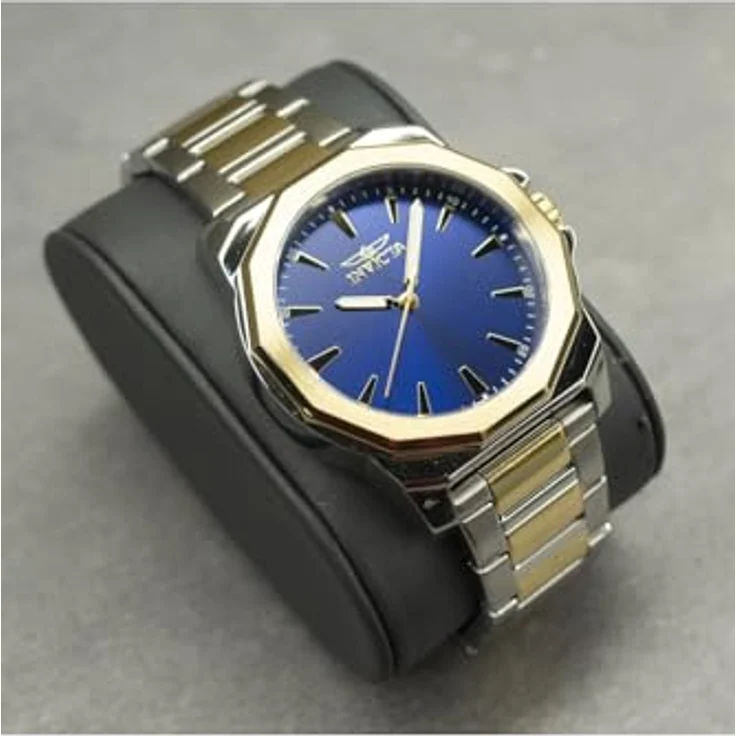 Invicta Speedway, Edelstahl Herren Quarzuhrwerk, 42mm, blaues Zifferblatt, 30m wasserdicht, Edelstahlband mit Faltschließe – Bild 2