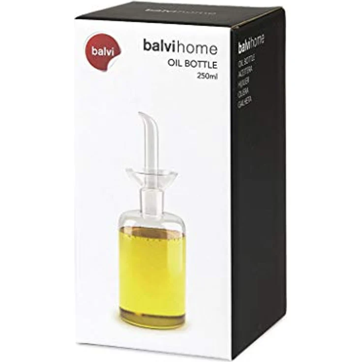 Ölflasche Basics 250 ml 18 x 6,5 cm Glas transparent – Bild 3