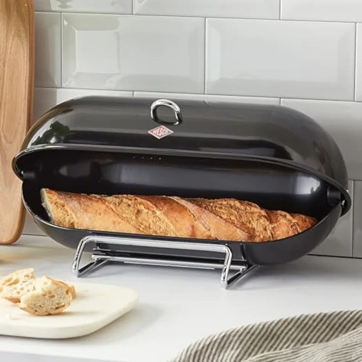 WESCO 222201-77 Breadboy Brotkasten, Stahlblech, Graphit matt, mit großzügiger Öffnung und optimaler Luftzirkulation – Bild 4
