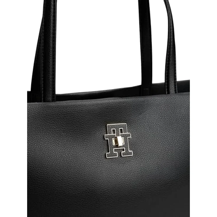 Tommy Hilfiger TH Modern Shopper Tasche, 35 cm, 100% Kunstleder, schwarz – Bild 3