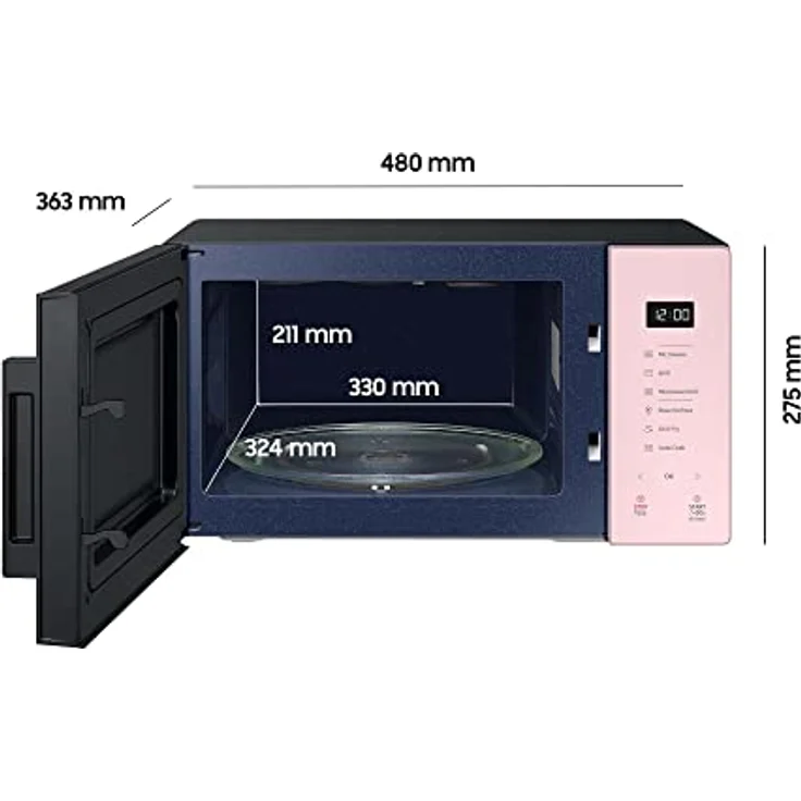 Samsung Bespoke Kombi-Mikrowelle mit Grill MG2GT5018GC/EG,23 ℓ, Home Dessert Automatikprogramme, Dampfgarfunktion, Rosa – Bild 2