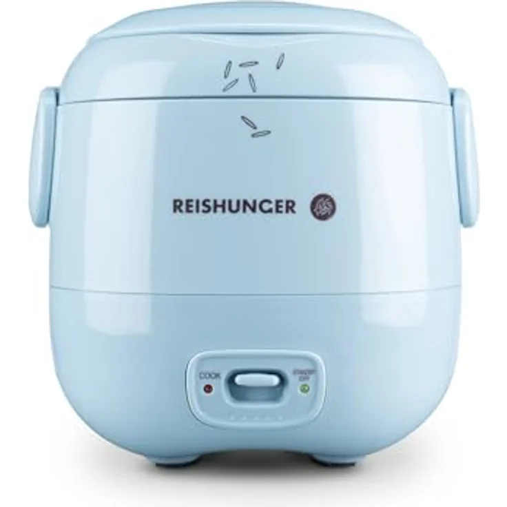Reishunger Mini Reiskocher, hellblau | 0,3 L - 1-2 Portionen | hochwertige Keramikbeschichtung - Premium Topf | Handliche Größe für kleine Haushalte und unterwegs – Bild 1