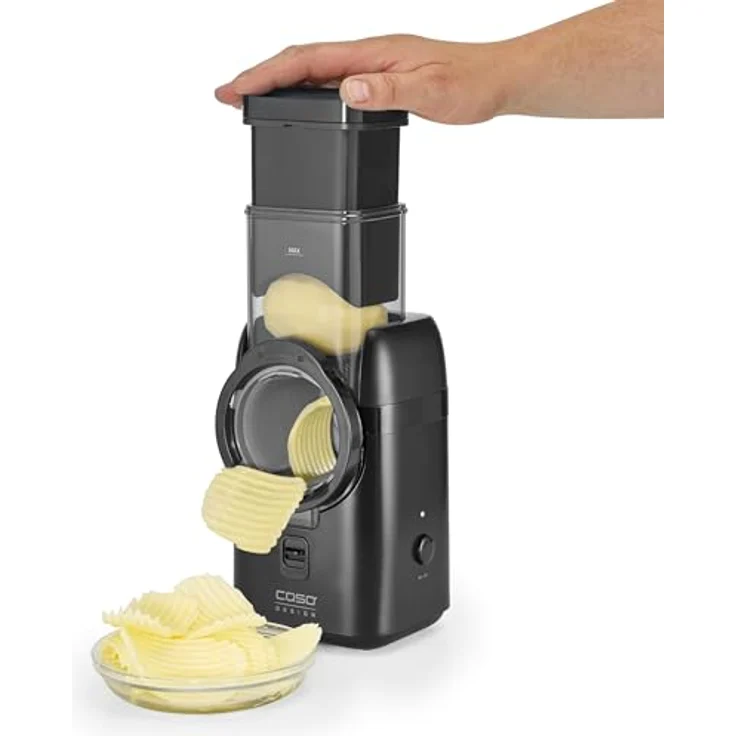 Caso MultiSlicer elektrische Reibe, 80 W Küchenreibe in Schwarz mit vielseitigen Schneideoptionen – Bild 5