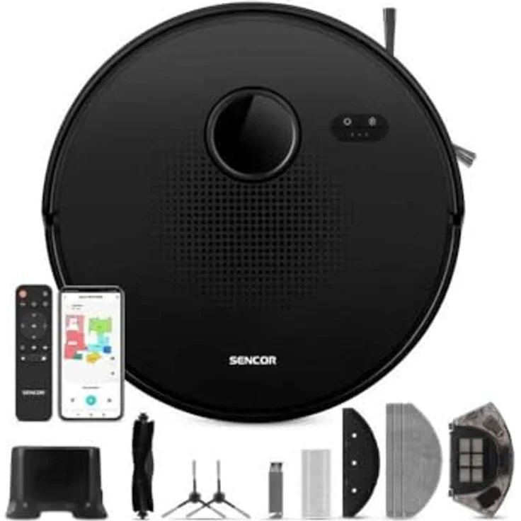 SENCOR SRV 9020BK 2-in-1 Saugroboter mit Wischfunktion, 3000 Pa, LiDAR-Navigation, 130 Min. Laufzeit, schwarz – Bild 2