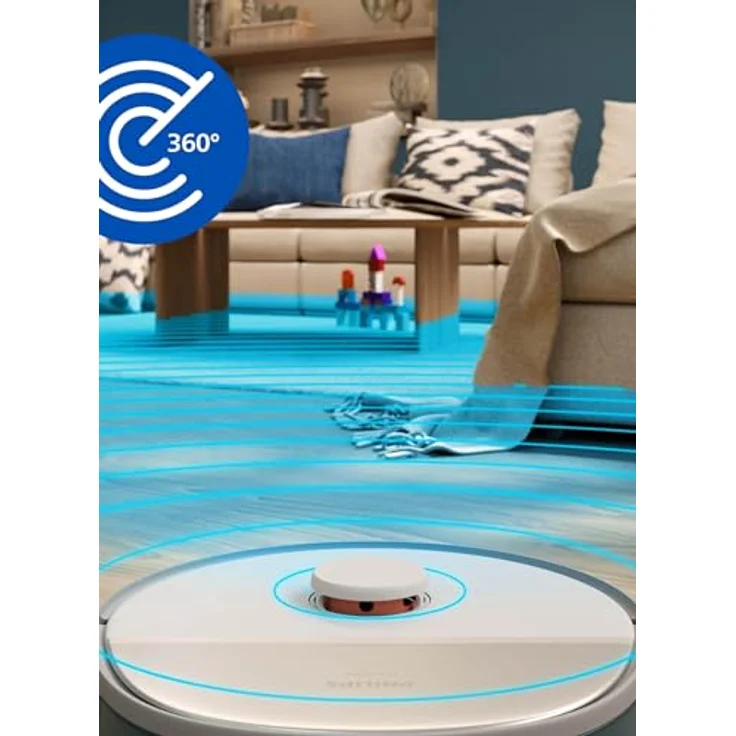 Philips Nass-Trocken-Saugroboter XU5100/10 5000 Series, 10.000 Pa Saugkraft, doppelter Wischmopp, inkl. Entleerungsstation, LDS-Radarnavigationssystem, HomeRun App, mit Beutel – Bild 8