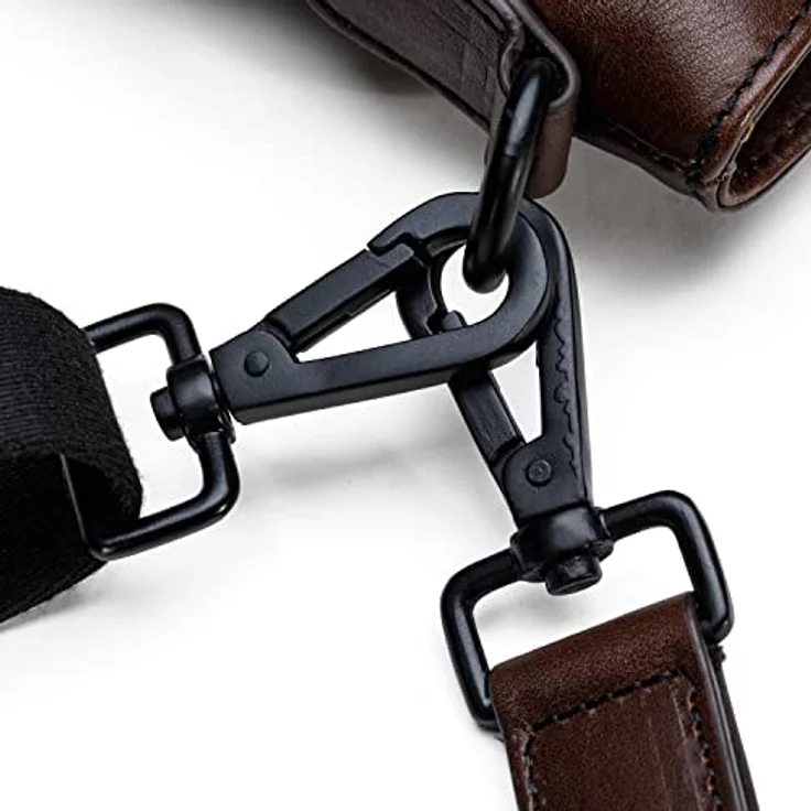 Farmhood Memphis Handtasche aus Leder mit 37 cm Laptopfach, Braun, inkl. Reißverschluss- und Steckfächern – Bild 6